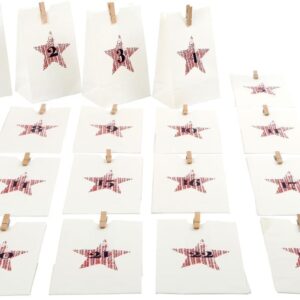 Calendrier de l'Avent "Sachets papier", blanc