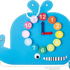 Horloge éducative et tableau Baleine
