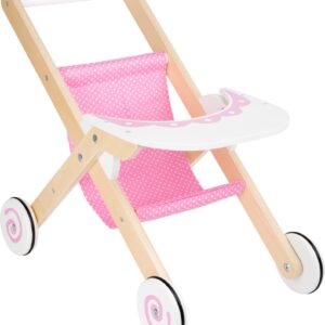 Poussette de poupée rose