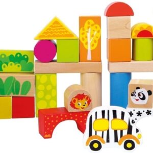 Blocs de construction en bois Zoo