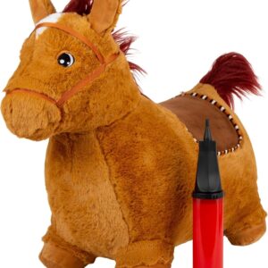 Cheval sauteur en peluche