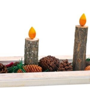 Asiette de décoration avec bougies