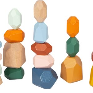 Pierres d'équilibre en bois "Safari"