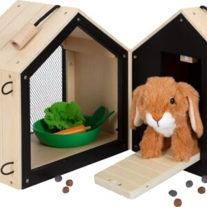 Clapier à lapin avec enclos