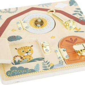 Planche de motricité Serrure et verrou « Safari »