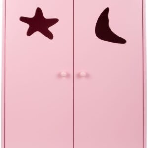 Armoire de poupée rose