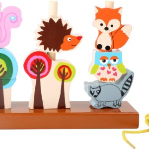 Jeu à emboîter et à enfiler Animaux de la forêt