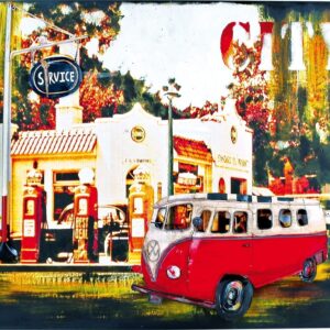 Tableau bus hippie style vintage